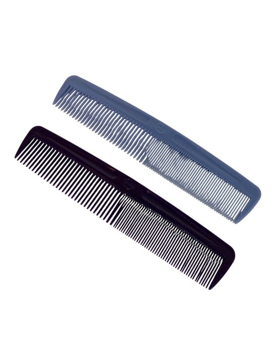 Goody Other - Goody Unbreakable Plastic Combs Set Of 2 Wide & Fine Toothed Blue Purple USA